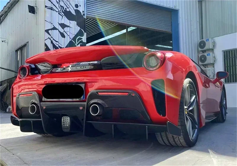 Resin primer carbon fiber rear bumper rear diffuser rear spoiler body kit for Ferrari 488 GTB upgrade P style
Resin primer carbon fiber rear bumper rear diffuser rear spoiler body kit for Ferrari 488 GTB upgrade P style