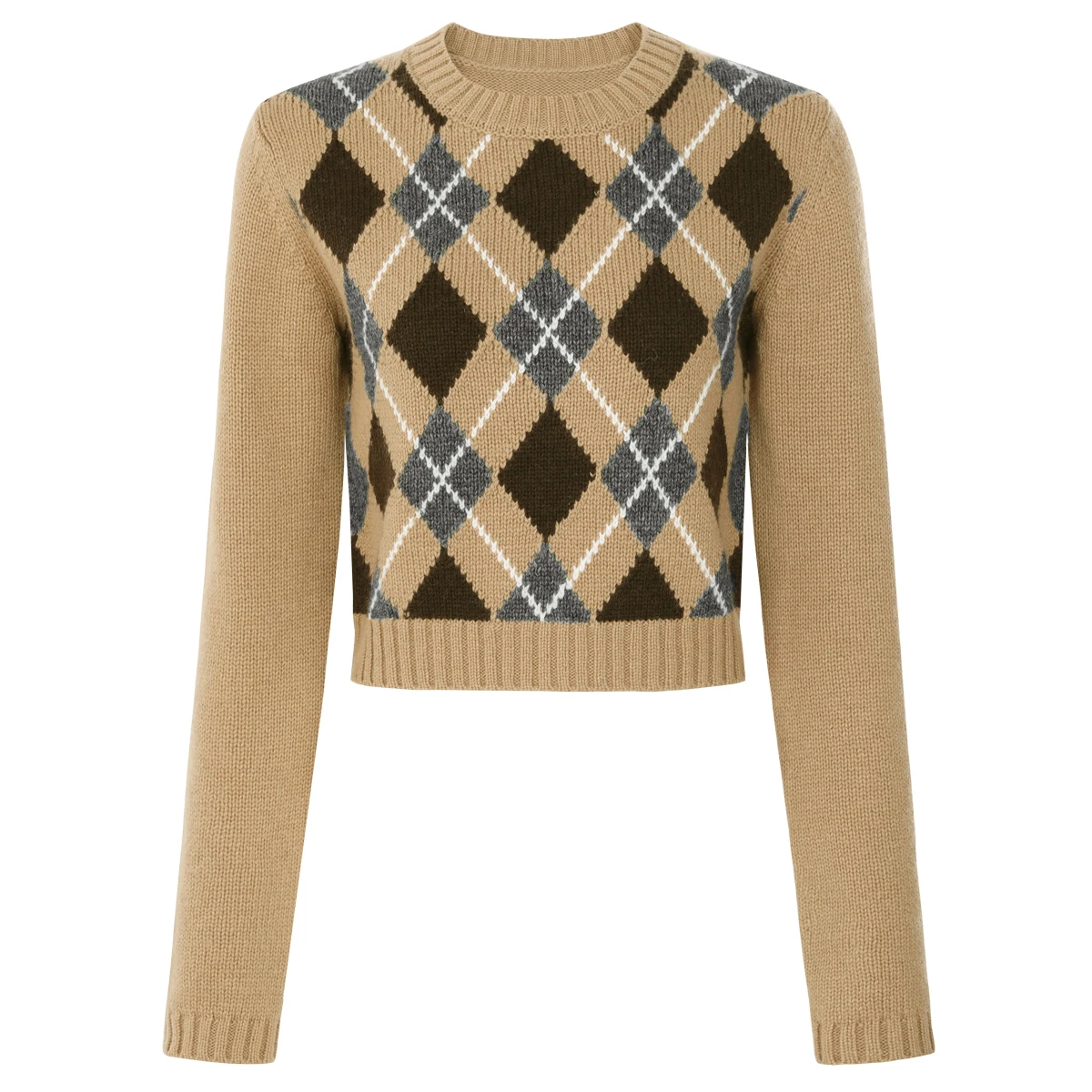 Весенне-осенний новый высококачественный женский вязаный свитер с длинными рукавами и коротким вырезом, модный пуловер, свитер
Весенне-осенний новый высококачественный женский вязаный свитер с длинными рукавами и коротким вырезом, модный пуловер, свитер