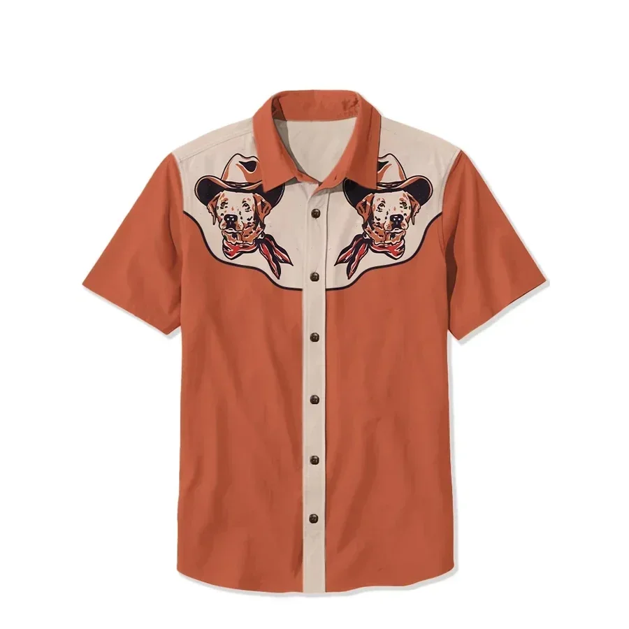 2025 Fashion Men's Short Sleeve Shirt Western Cowboy Print Street Daily Comfortable Men's Lapel Tops Large Size Men's Shirt
2025 Fashion Men's Short Sleeve Shirt Western Cowboy Print Street Daily Comfortable Men's Lapel Tops Large Size Men's Shirt