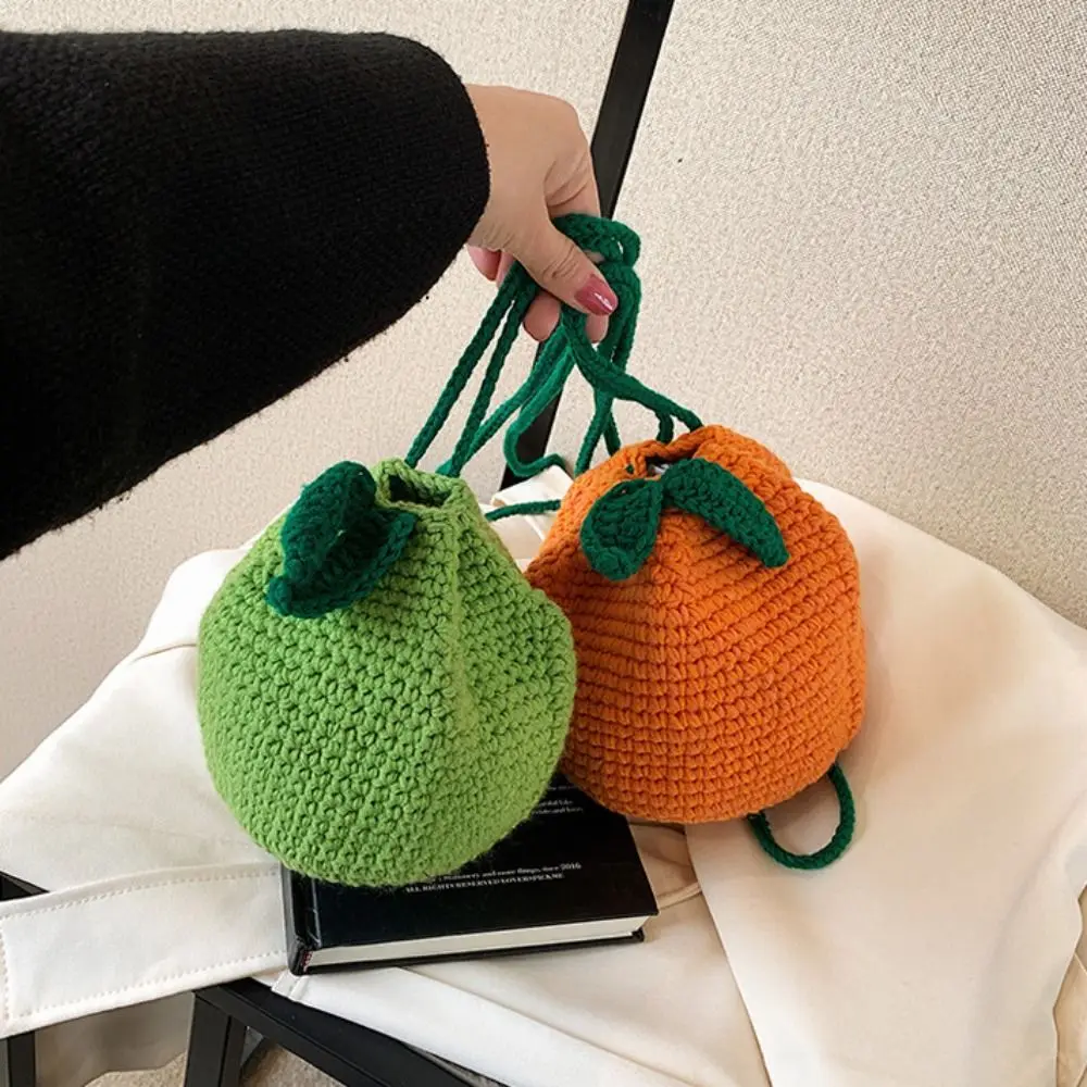 Crocheted Female Shoulder Bag Orange Shape Handmade Drawstring Bag Large Capacity Portable Mobile Phone Bag For Girls Women
Crocheted Female Shoulder Bag Orange Shape Handmade Drawstring Bag Large Capacity Portable Mobile Phone Bag For Girls Women