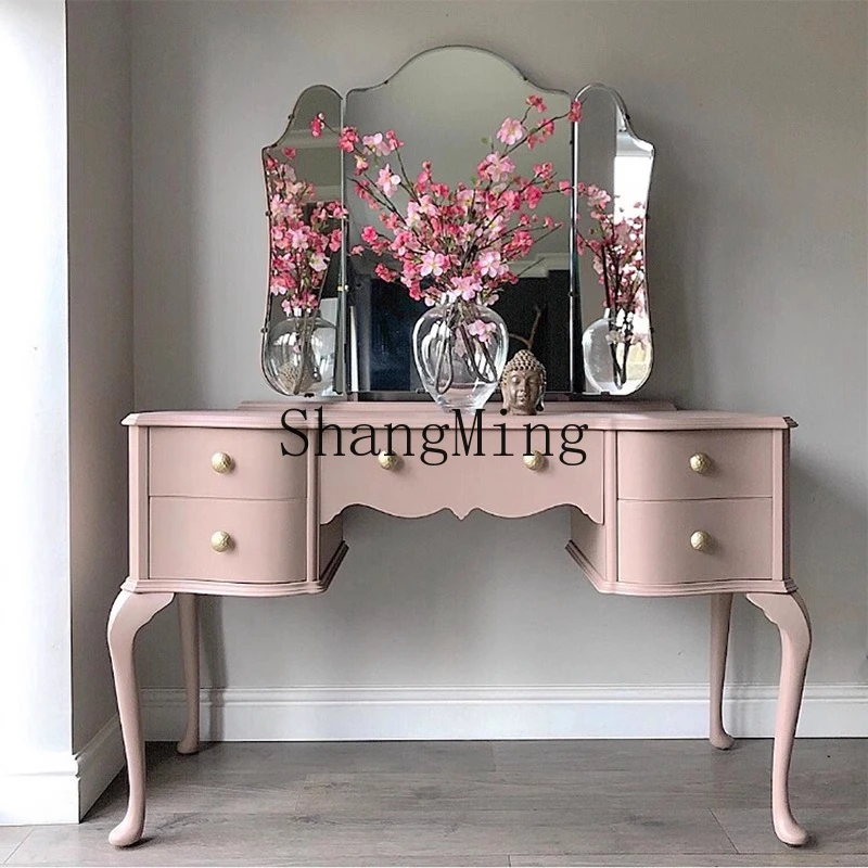 DHY retro dresser solid wood carving flower dressing table simple bedroom dressing
DHY retro dresser solid wood carving flower dressing table simple bedroom dressing