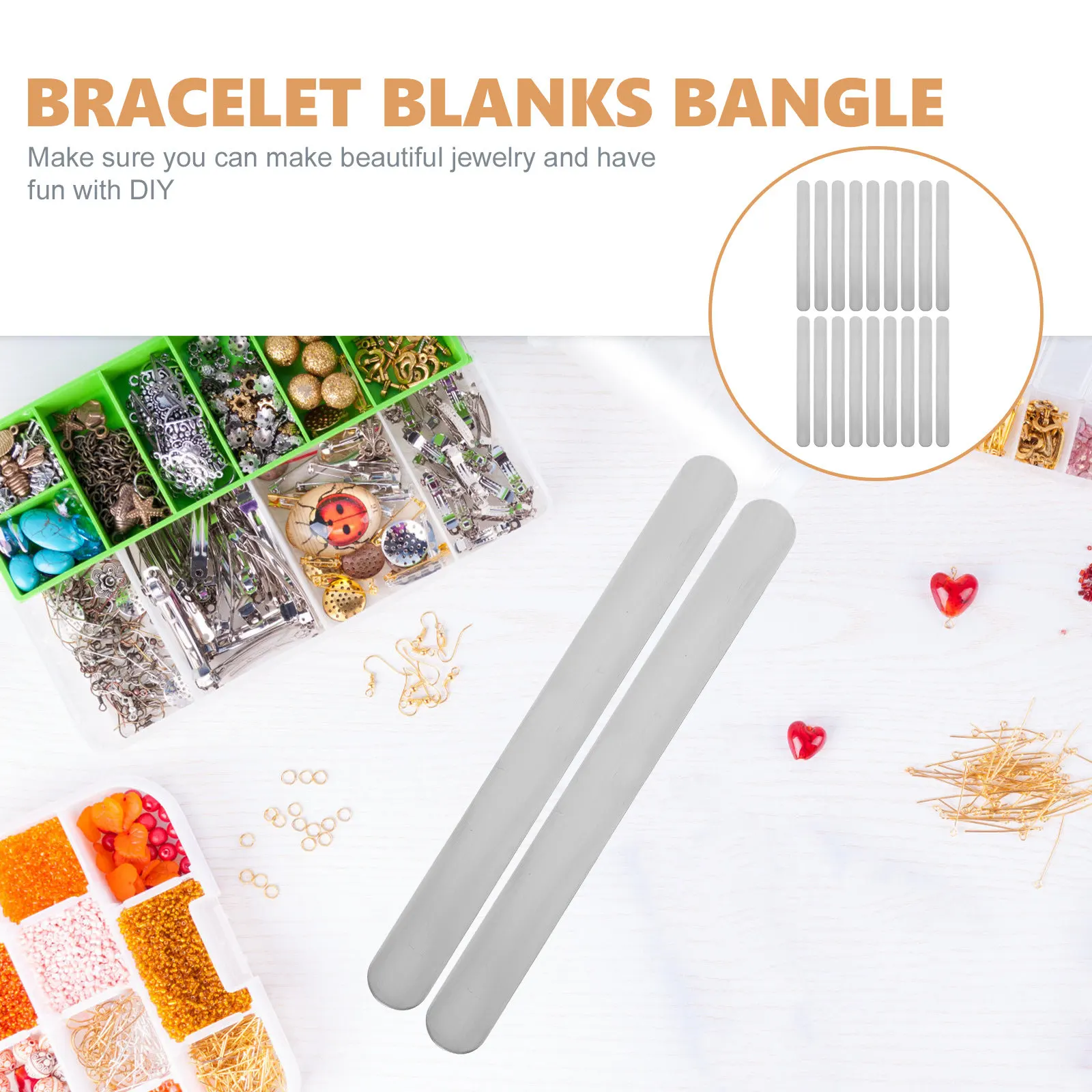 18Pcs Stainless Steel Bracelet Blanks Cuffs Curved Jewelry Making Supplies DIY Stamping Engraving Blank Bracelet Bangles
18Pcs Stainless Steel Bracelet Blanks Cuffs Curved Jewelry Making Supplies DIY Stamping Engraving Blank Bracelet Bangles