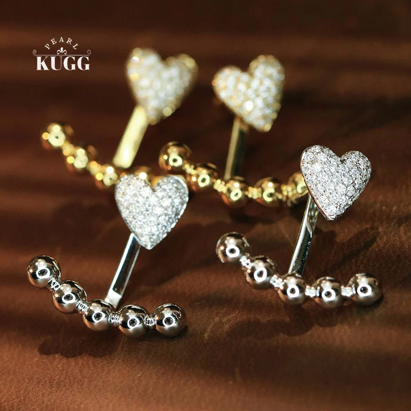 KUGG 100% 18K White/Yellow Gold Earrings Romantic Style Real Natural Diamond Stud Earrings for Women High Wedding Jewelry
KUGG 100% 18K White/Yellow Gold Earrings Romantic Style Real Natural Diamond Stud Earrings for Women High Wedding Jewelry