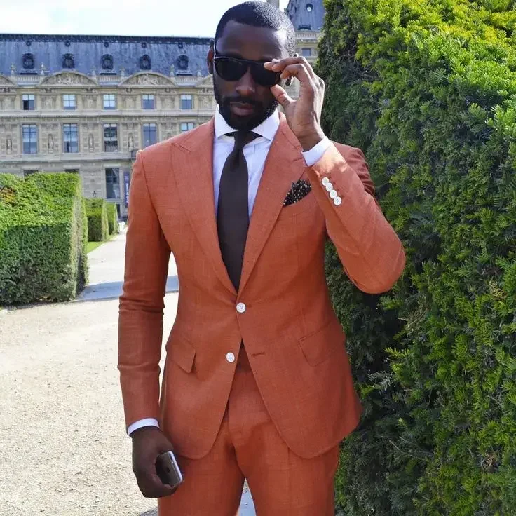 Custom Summer Smart Causal Orange Linen Men Suit Stylish High Quality Beach Tuxedo Slim Fit 2 Piece Party Blazer Costume Homme
Custom Summer Smart Causal Orange Linen Men Suit Stylish High Quality Beach Tuxedo Slim Fit 2 Piece Party Blazer Costume Homme