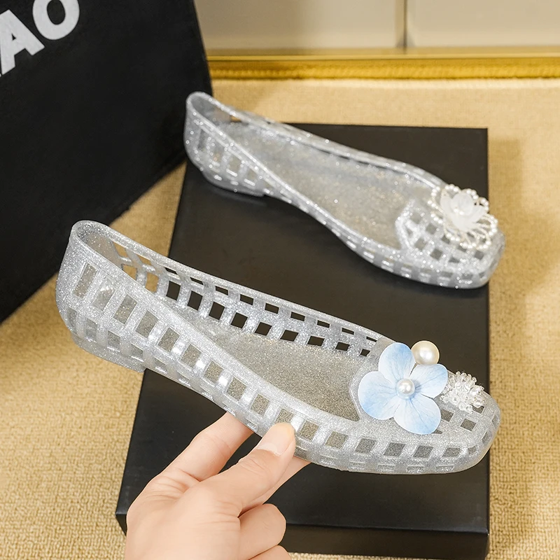 Spring and Summer New Korean Style Transparent Crystal Shoes for Women, Comfortable Closed-Toe Hollow Sandals, Soft and Fashiona
Spring and Summer New Korean Style Transparent Crystal Shoes for Women, Comfortable Closed-Toe Hollow Sandals, Soft and Fashiona