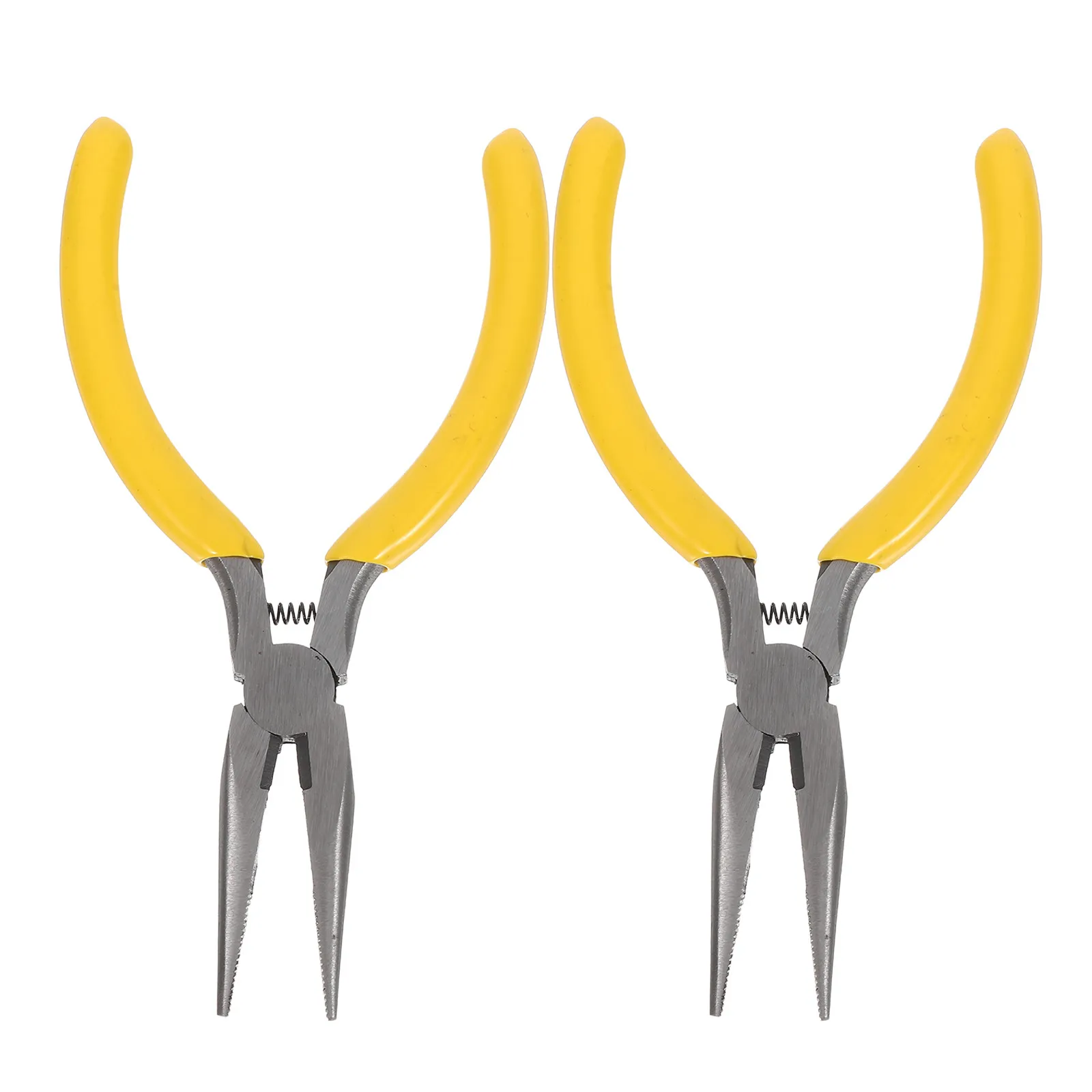 2Pcs High Carbon Steel Jewelry Pliers Yellow Handle Serrated Tip Needle Nose Precision Tool for Jewelry Making Beading Repair
2Pcs High Carbon Steel Jewelry Pliers Yellow Handle Serrated Tip Needle Nose Precision Tool for Jewelry Making Beading Repair
