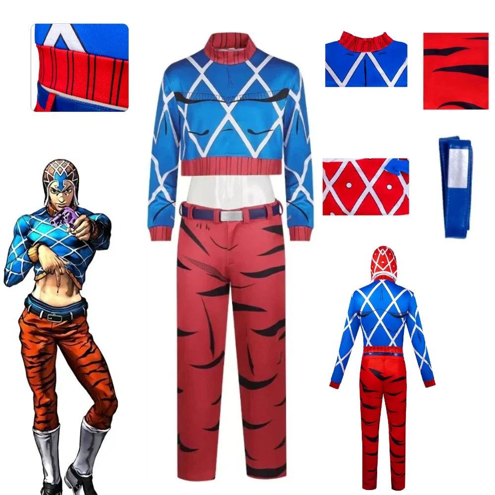 Anime JoJo Bizarre Adventure Cosplay Set Hat Belt Golden Wind Guido Mista Costume Halloween Comic Party Play Performance Outfit
Anime JoJo Bizarre Adventure Cosplay Set Hat Belt Golden Wind Guido Mista Costume Halloween Comic Party Play Performance Outfit