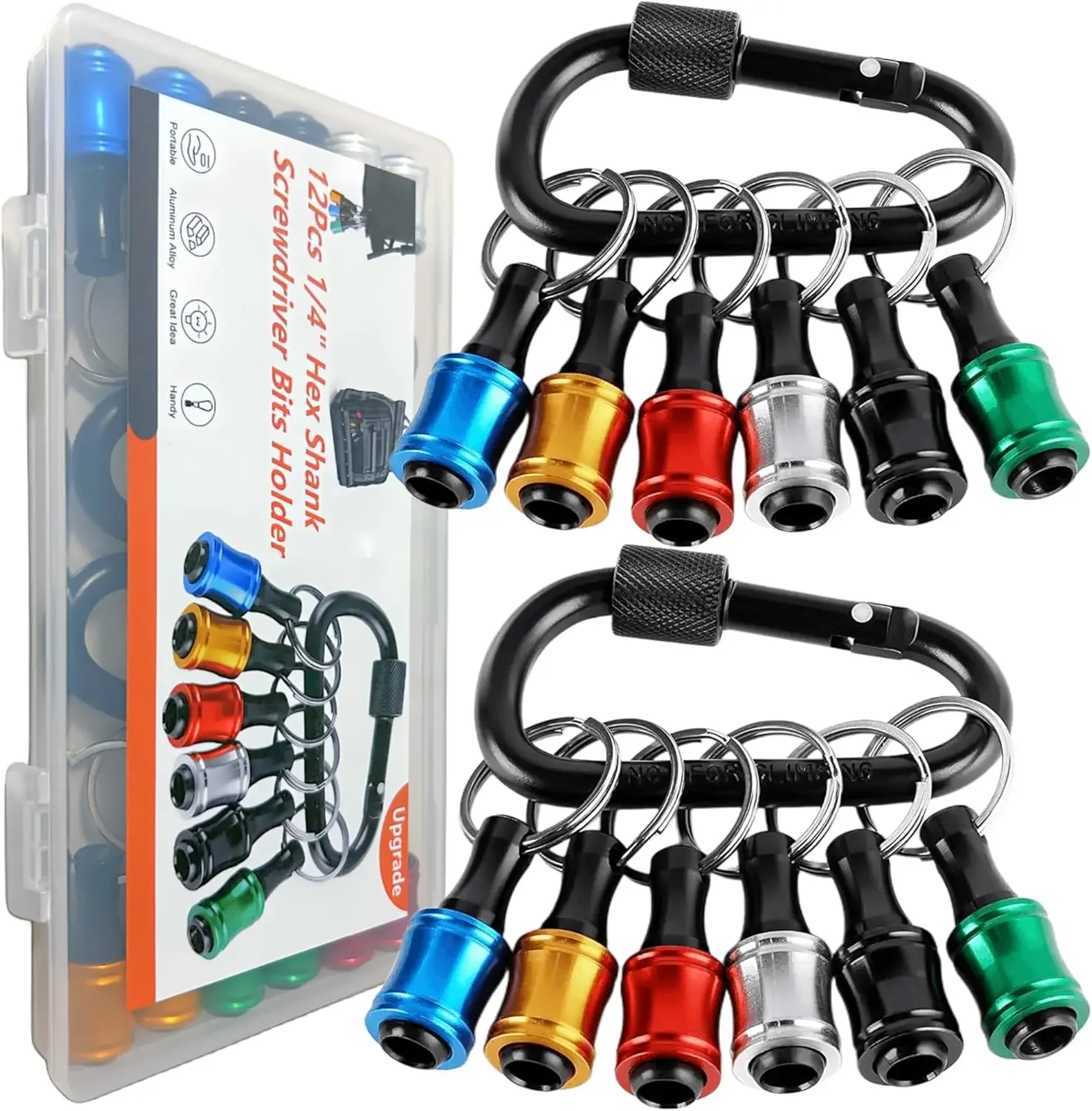 12PCS Bit Holders 1/4 Socket,Screwdriver Bit Holder for Impact Driver Drill Bit Keychain Extension Bar Quick Release Easy Change
12PCS Bit Holders 1/4 Socket,Screwdriver Bit Holder for Impact Driver Drill Bit Keychain Extension Bar Quick Release Easy Change