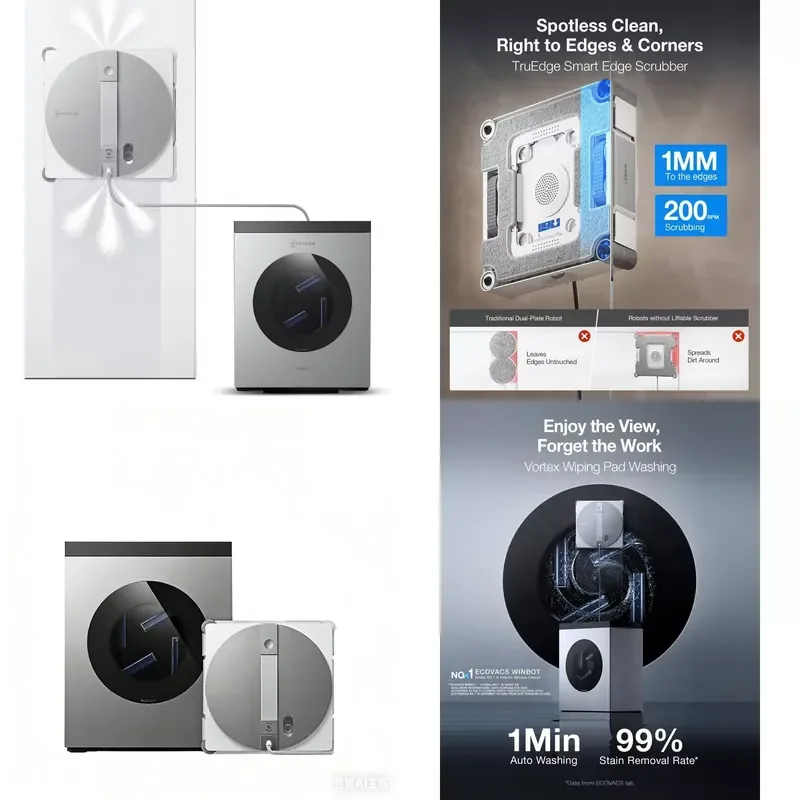Ecovacs Winbot W3 Window Cleaning for Smart Automatic Glass Cleaning APP Remote Control Household Smart Home
Ecovacs Winbot W3 Window Cleaning for Smart Automatic Glass Cleaning APP Remote Control Household Smart Home