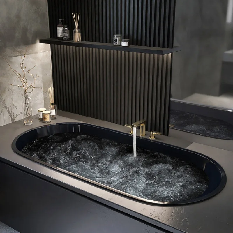 For Black Built-in Waterfall Bathtub with Ozone Sterilization Smart Bath Tub Temperature Control and Massage Function
For Black Built-in Waterfall Bathtub with Ozone Sterilization Smart Bath Tub Temperature Control and Massage Function