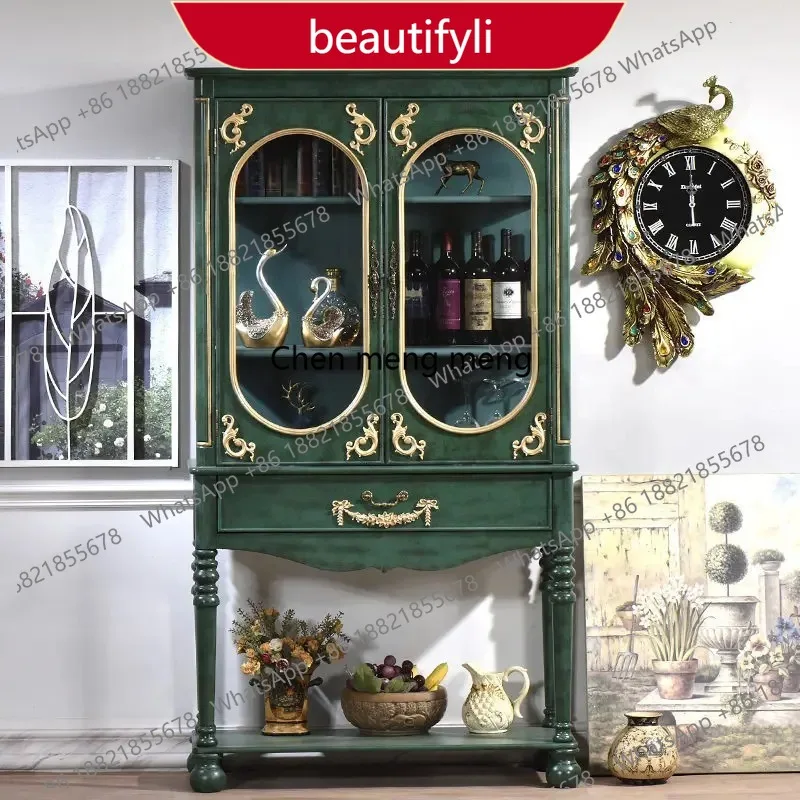 M53 Solid Wood Sideboard Wine Cabinet Green Living Room High Cabinet Kitchen Storage Cabinet
M53 Solid Wood Sideboard Wine Cabinet Green Living Room High Cabinet Kitchen Storage Cabinet