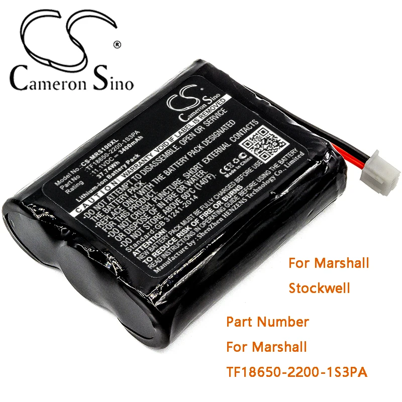 Батарея динамика Cameron sino для Marshall Stockwell, номер детали для Marshall TF18650-2200-1S3PA, емкость 3400 мАч, тип литий-ионного типа
Батарея динамика Cameron sino для Marshall Stockwell, номер детали для Marshall TF18650-2200-1S3PA, емкость 3400 мАч, тип литий-ионного типа