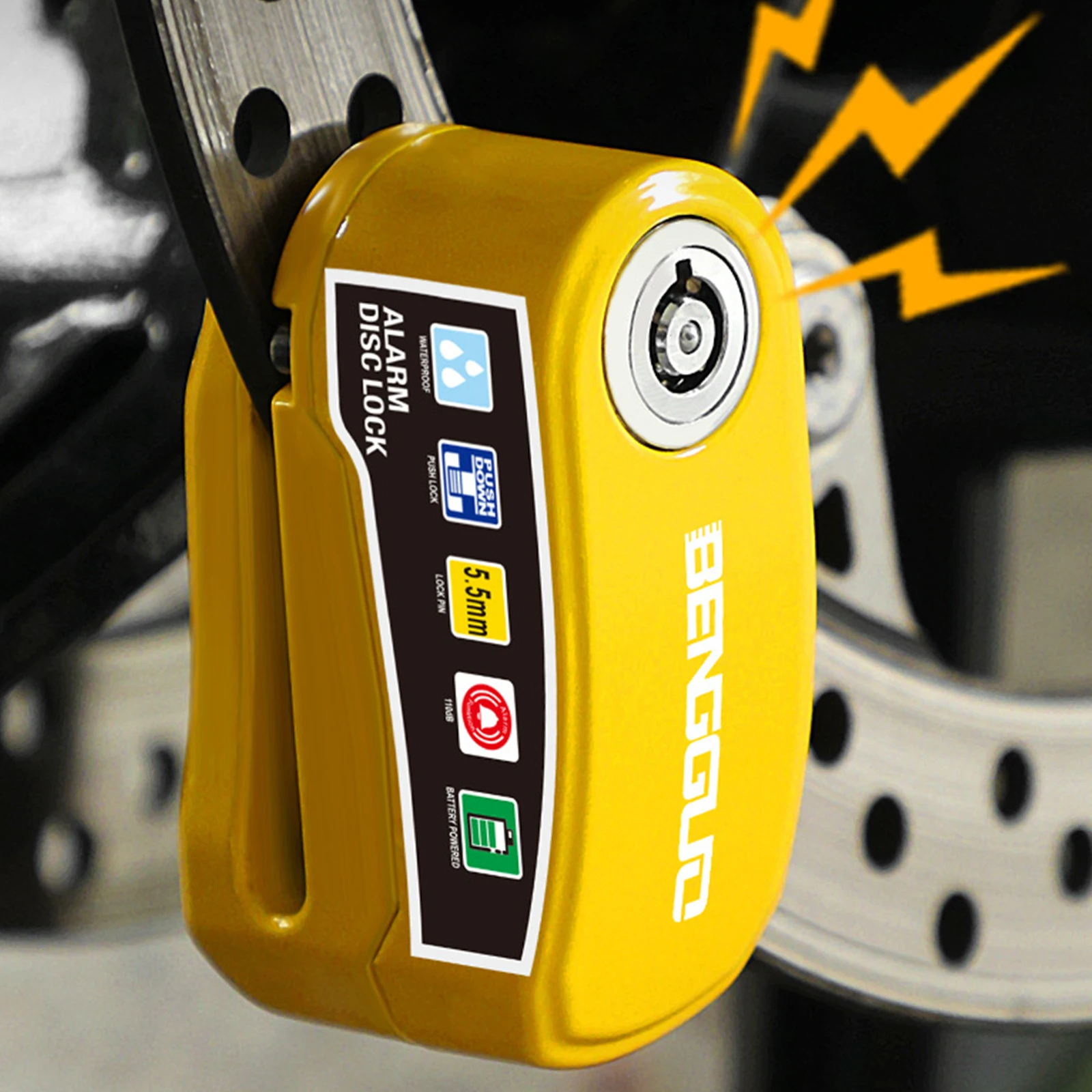 Motorcycle Disc Block Alarm Lock with 2 Key Electric Bike Locks Rust Proof Anti-Theft Motor Padlock for Scooter Bicycle
Motorcycle Disc Block Alarm Lock with 2 Key Electric Bike Locks Rust Proof Anti-Theft Motor Padlock for Scooter Bicycle