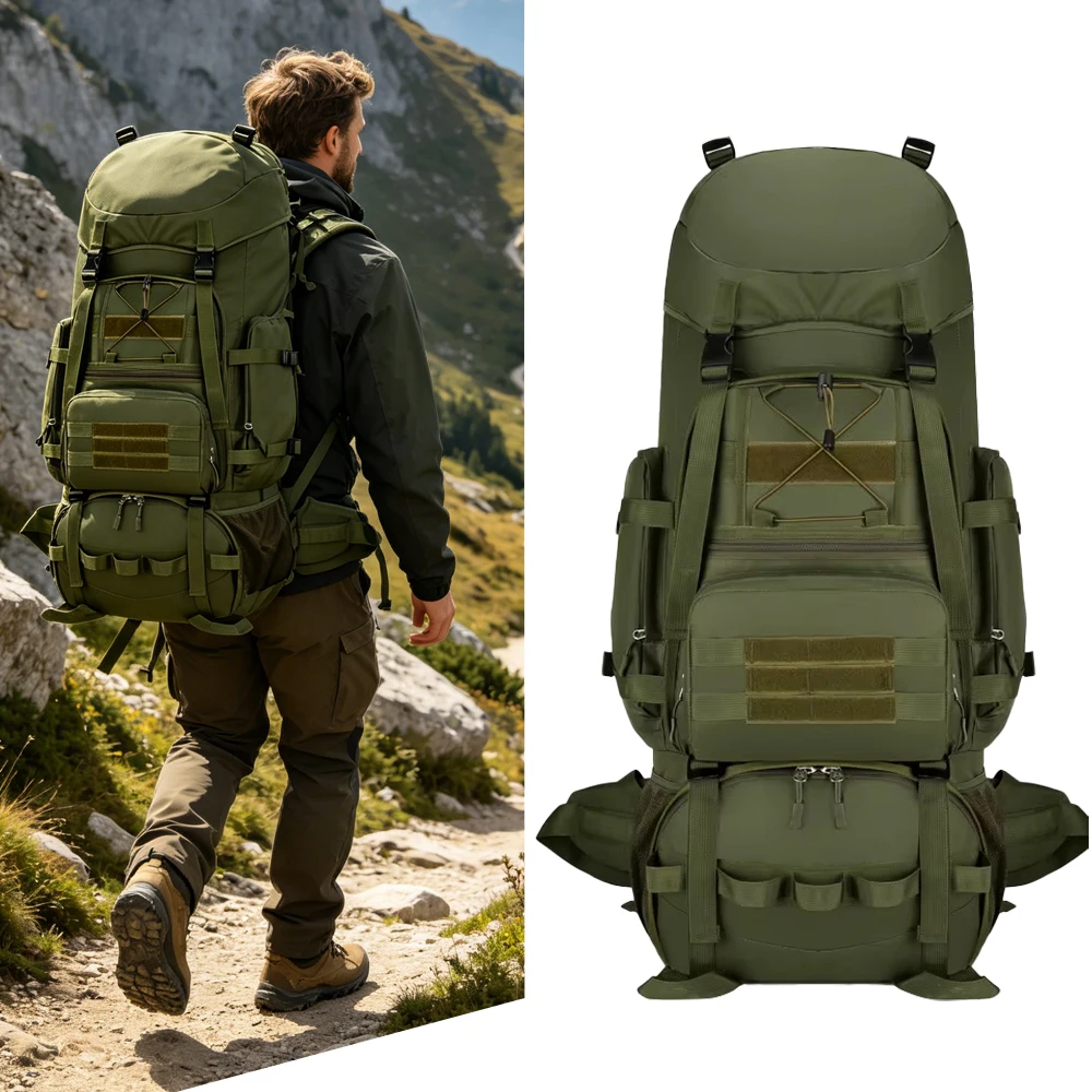 80L MOLLE Mountaineering Bag Waterproof Climb Bag Tactical Backpacks Large Backpack Outdoors Hiking Camping Travel Bags
80L MOLLE Mountaineering Bag Waterproof Climb Bag Tactical Backpacks Large Backpack Outdoors Hiking Camping Travel Bags