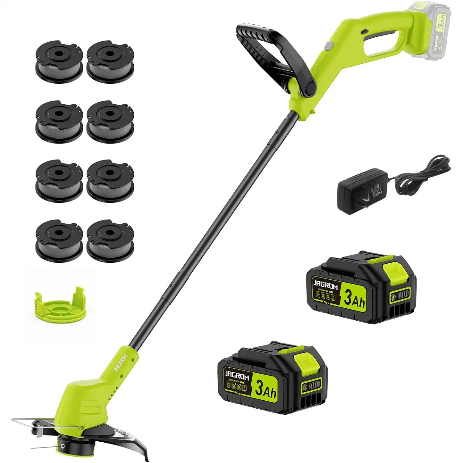 21V Cordless String Trimmer with 2x3.0Ah Batteries and Charger, 12-Inch Weed Eater Electric Grass Cutter, 2-in-1 Trimmer & Edger
21V Cordless String Trimmer with 2x3.0Ah Batteries and Charger, 12-Inch Weed Eater Electric Grass Cutter, 2-in-1 Trimmer & Edger