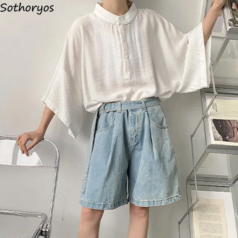 Baggy Blouses Women Batwing Sleeve Simple Fashion Daily All-match Japanese Style Summer Stand Collar Pure Retro Cozy Unisex Tops
Baggy Blouses Women Batwing Sleeve Simple Fashion Daily All-match Japanese Style Summer Stand Collar Pure Retro Cozy Unisex Tops