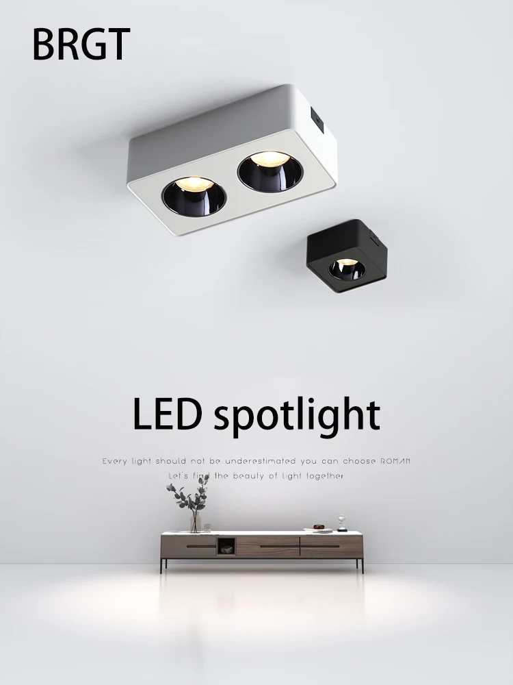 BRGT Led Spotlights Surface Mounted Downlight Ultra Thin Nordic Spot Light White Black Grille Ceiling Lamp For Living Room Home
BRGT Led Spotlights Surface Mounted Downlight Ultra Thin Nordic Spot Light White Black Grille Ceiling Lamp For Living Room Home