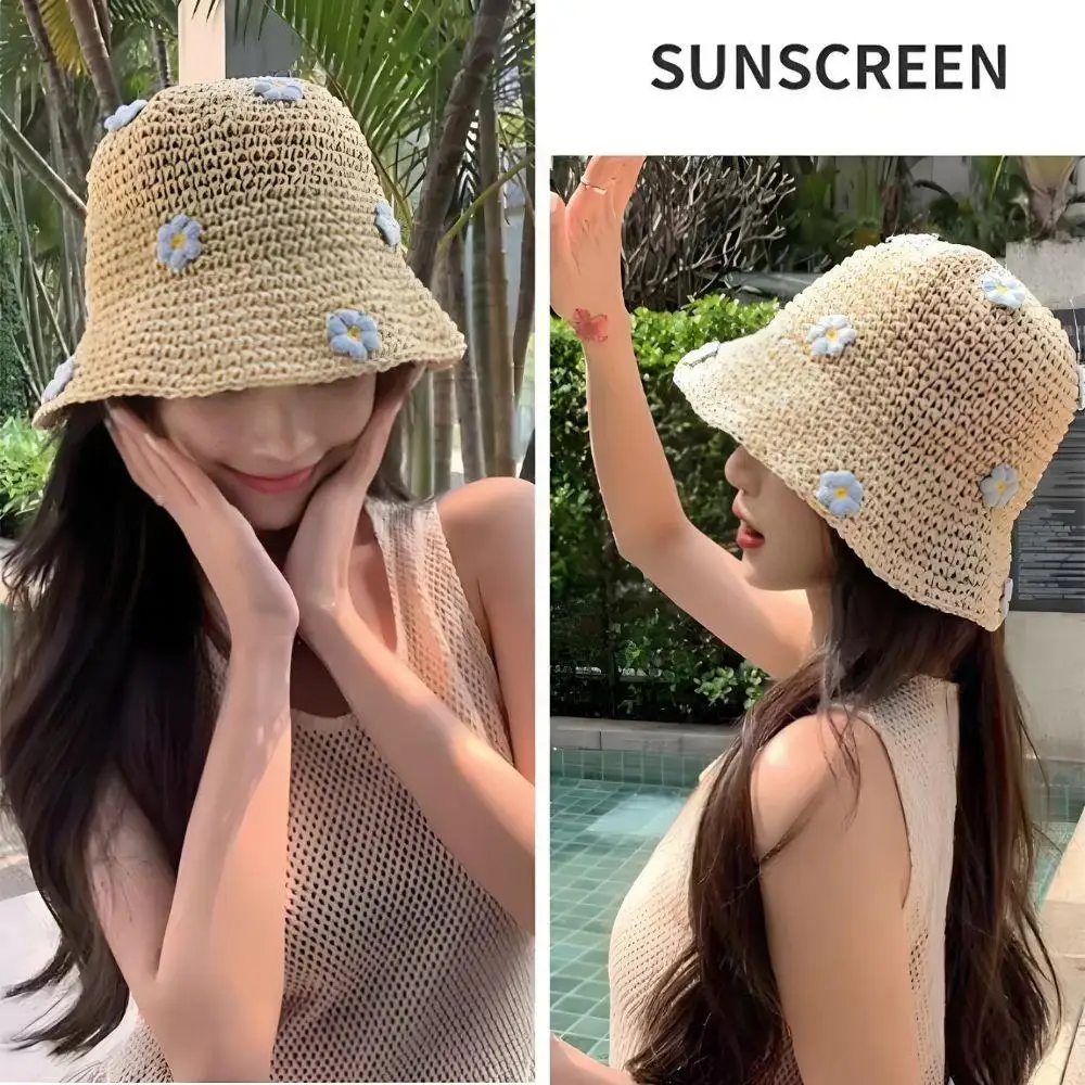 Straw Flower Caps For Women Ladies Bohemia Outdoor Casual Photo Summer Breathable Sun Hat Floral Luxury Bucket Hats Panama Cap
Straw Flower Caps For Women Ladies Bohemia Outdoor Casual Photo Summer Breathable Sun Hat Floral Luxury Bucket Hats Panama Cap