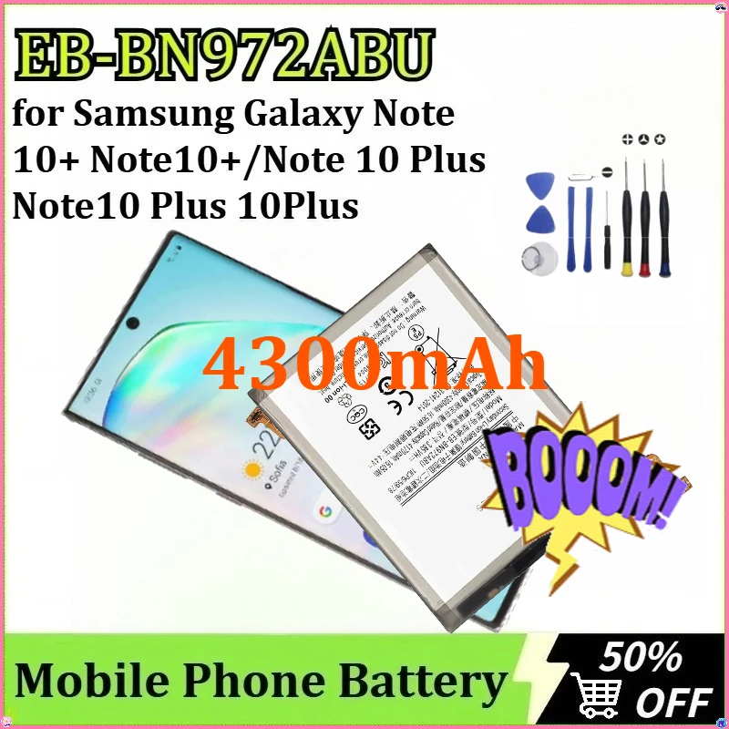 For Samsung Galaxy Note 10+ Note10+/Note 10 Plus/Note10 Plus 10Plus EB-BN972ABU Battery Mobile Phone Batteries 4300mAh + Tools
For Samsung Galaxy Note 10+ Note10+/Note 10 Plus/Note10 Plus 10Plus EB-BN972ABU Battery Mobile Phone Batteries 4300mAh + Tools