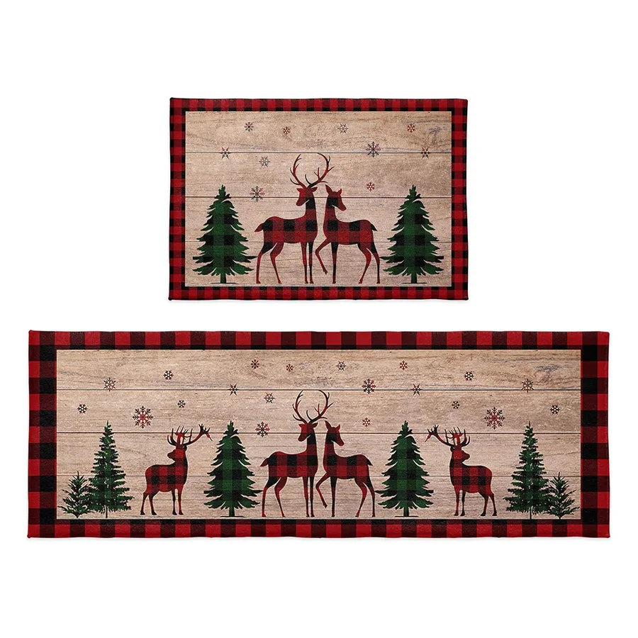 Рождественский олень, рождественская елка, деревянное зерно, кухонный коврик, декор, красный, черный, клетчатый, противоскользящий коврик для коридора, балкона, спальня, рядом с ковриком для ног
Рождественский олень, рождественская елка, деревянное зерно, кухонный коврик, декор, красный, черный, клетчатый, противоскользящий коврик для коридора, балкона, спальня, рядом с ковриком для ног