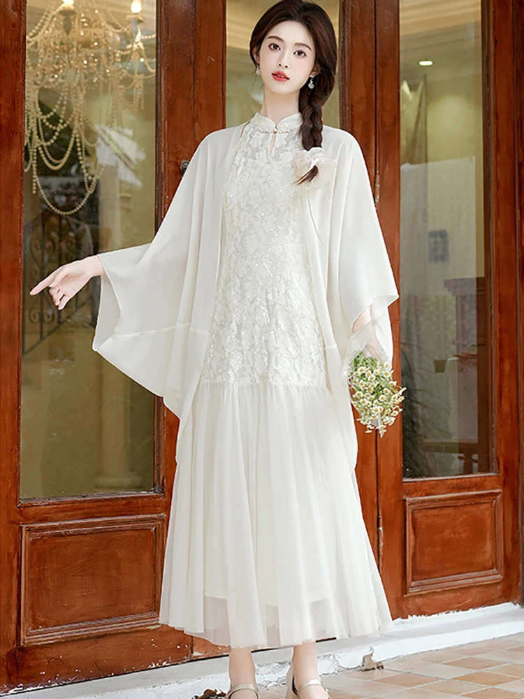 Summer White Jacquard Patchwork Ruffled Long Dress+Top Shirts Two Piece Sets 2026 Woomen Korean Elegant Bodycon Luxury Dress Set
Summer White Jacquard Patchwork Ruffled Long Dress+Top Shirts Two Piece Sets 2026 Woomen Korean Elegant Bodycon Luxury Dress Set