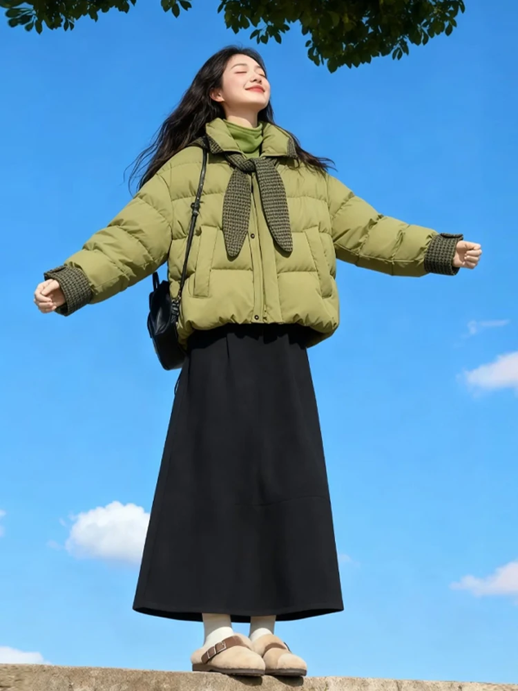 Stylish Short down Jacket Women's Thickened Version Bread Style Cotton Coat Korean Loose Fit Long Sleeve Zipper Pure Color
Stylish Short down Jacket Women's Thickened Version Bread Style Cotton Coat Korean Loose Fit Long Sleeve Zipper Pure Color