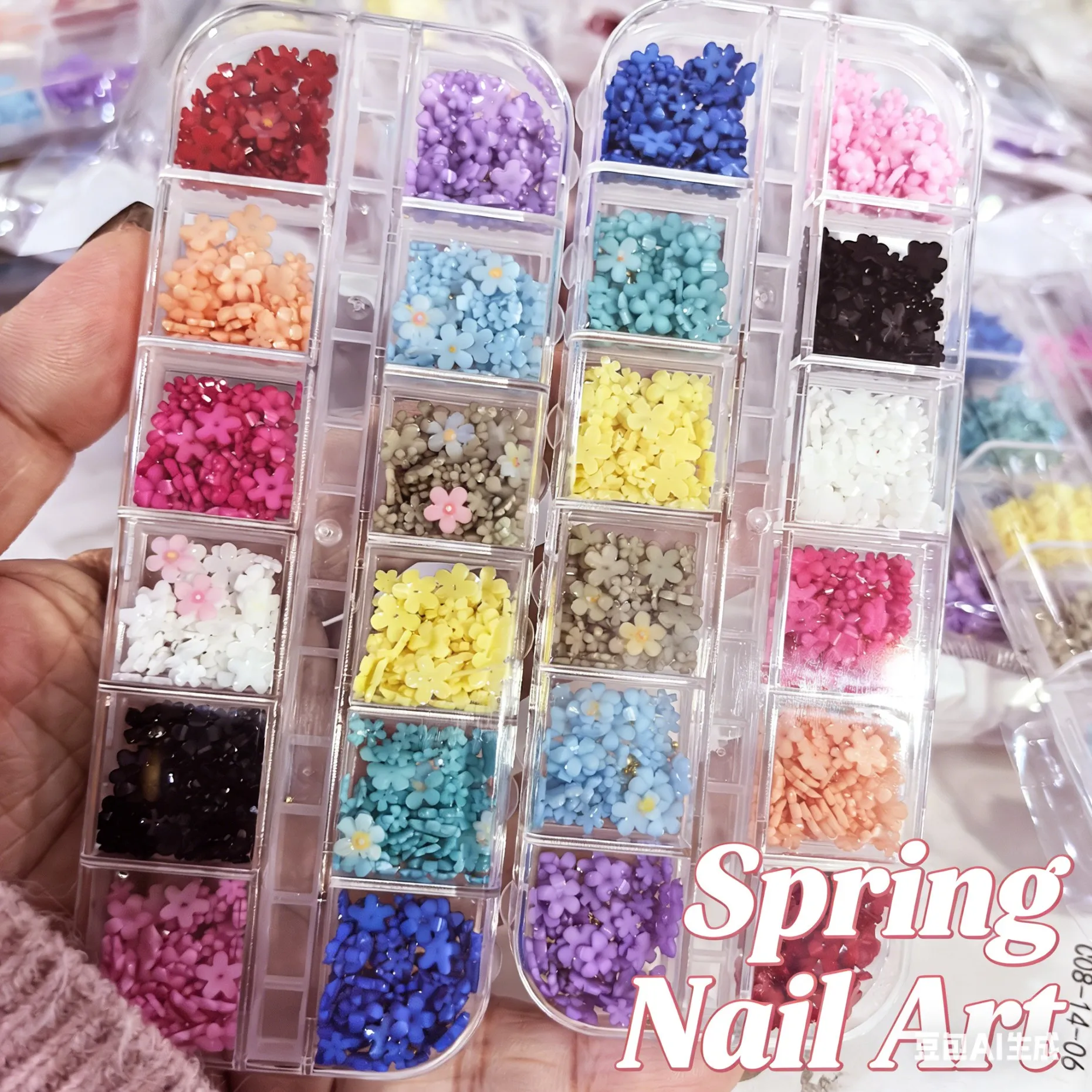 2 Box 12Colors Acrylic Flower Nail Charms Flowers Nail Art Rhinestones Mixed Beads Blossom 3D Spring Nail Gems Manicure Supplies
2 Box 12Colors Acrylic Flower Nail Charms Flowers Nail Art Rhinestones Mixed Beads Blossom 3D Spring Nail Gems Manicure Supplies