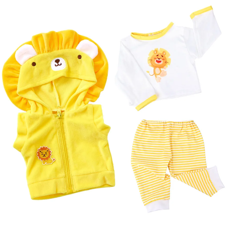 Одежда для куклы Реборн 22 дюйма (55 см), милый комплект с изображением маленького львенка.
Одежда для куклы Реборн 22 дюйма (55 см), милый комплект с изображением маленького львенка.