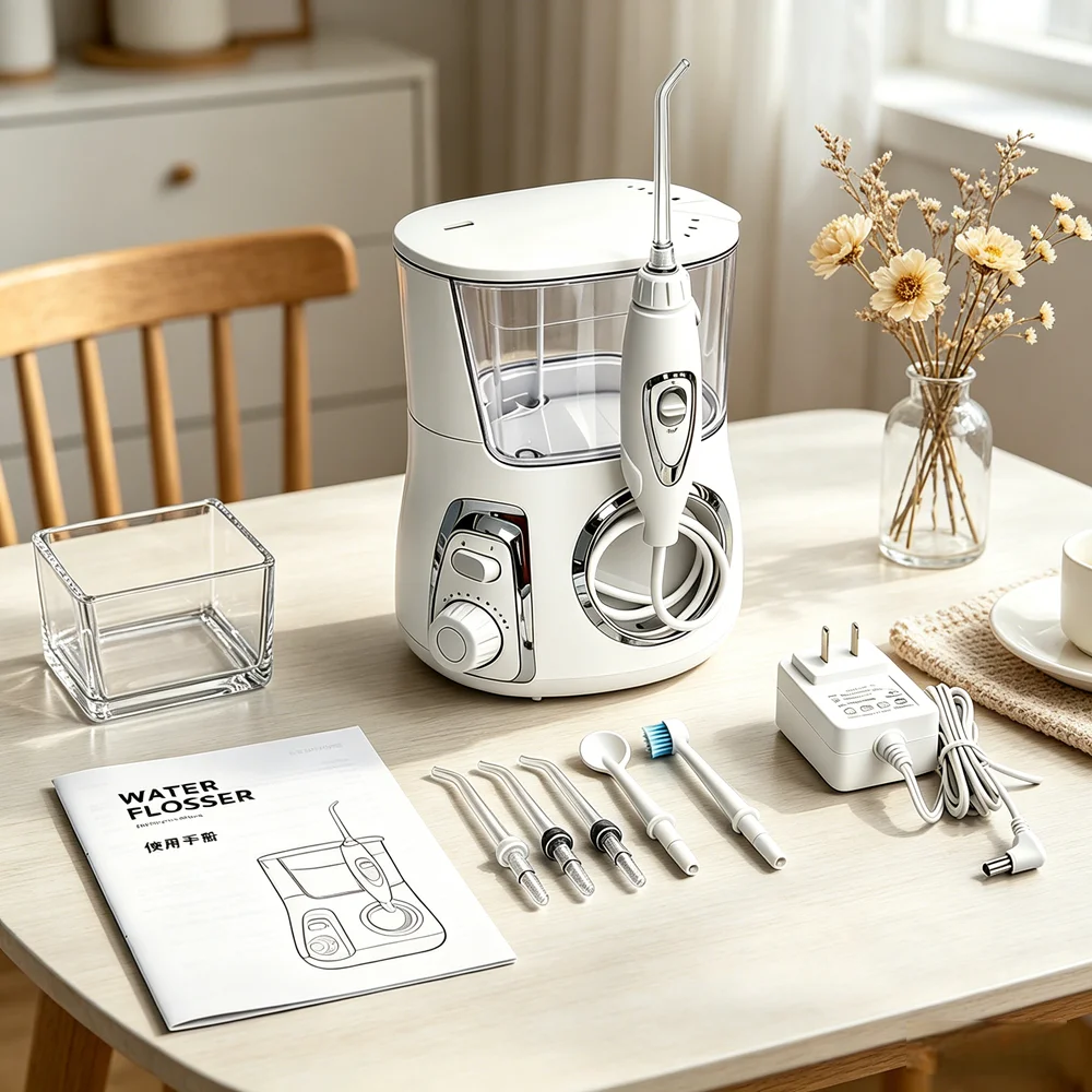 Premium Electric Countertop Water Flosser Dental Irrigator 5 Nozzles 10 Modes 800ML Tank Stop Bad Breath Deep Clean
Premium Electric Countertop Water Flosser Dental Irrigator 5 Nozzles 10 Modes 800ML Tank Stop Bad Breath Deep Clean