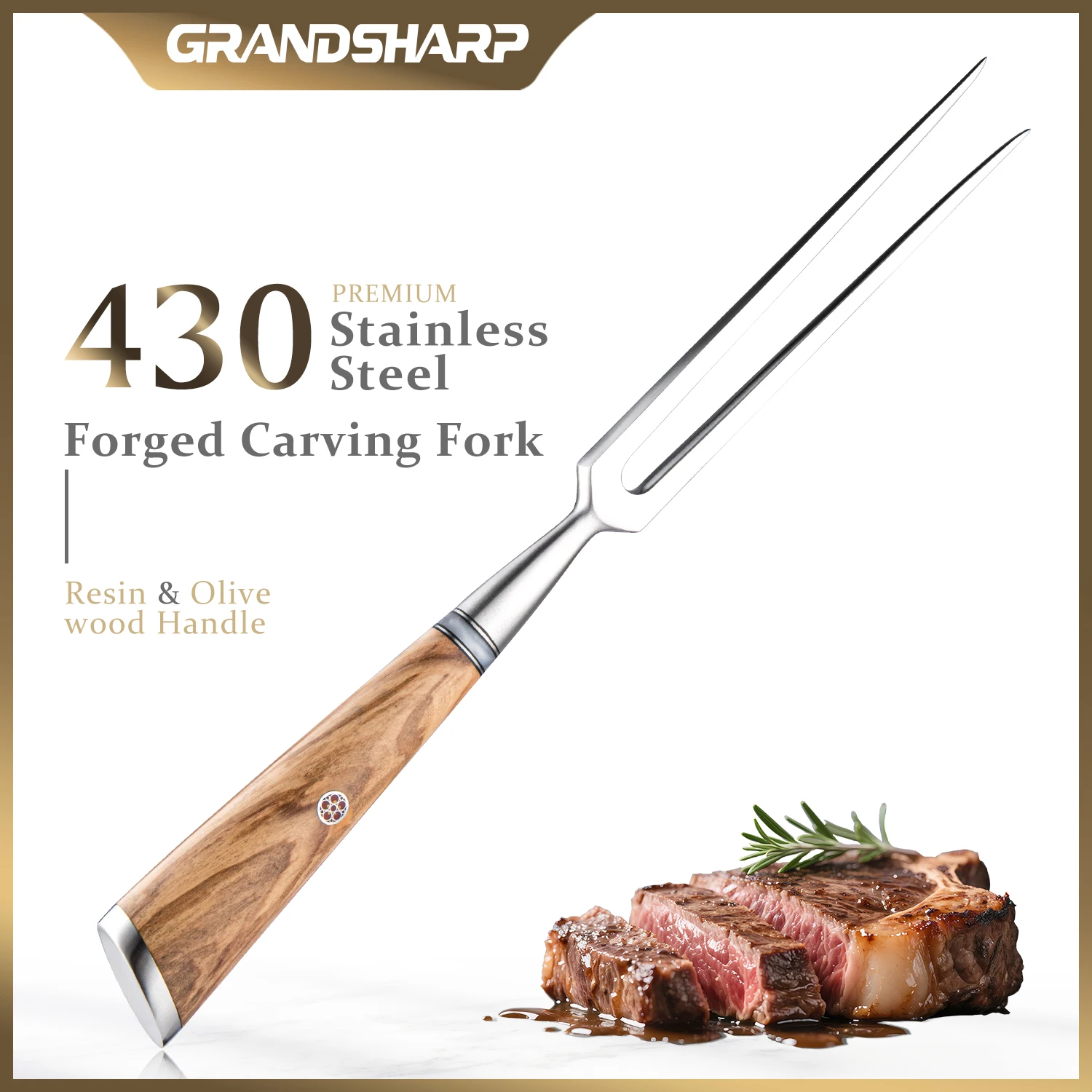 Вилка для мяса Grandsharp 430, кованая вилка для резьбы из нержавеющей стали, ручка из смолы и оливкового дерева, вилка для жарки говядины, инструмент для приготовления барбекю
Вилка для мяса Grandsharp 430, кованая вилка для резьбы из нержавеющей стали, ручка из смолы и оливкового дерева, вилка для жарки говядины, инструмент для приготовления барбекю