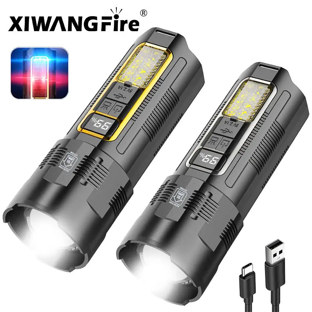 Светодиодный фонарик XIWANGFIRE X55, высокая мощность, встроенный в 18650 перезаряжаемый аккумулятор, фонарик для кемпинга, аварийная вспышка COB
Светодиодный фонарик XIWANGFIRE X55, высокая мощность, встроенный в 18650 перезаряжаемый аккумулятор, фонарик для кемпинга, аварийная вспышка COB