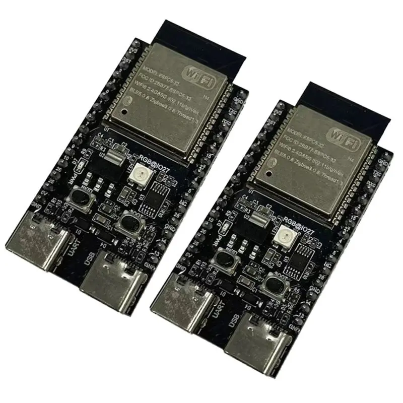 A97I-For -C5-Devkitc-1 Compatible 2PCS For -C5 Development Board Dual-Band Wifi 6 Bluetooth 5 IEEE 802.15.4 Support
A97I-For -C5-Devkitc-1 Compatible 2PCS For -C5 Development Board Dual-Band Wifi 6 Bluetooth 5 IEEE 802.15.4 Support