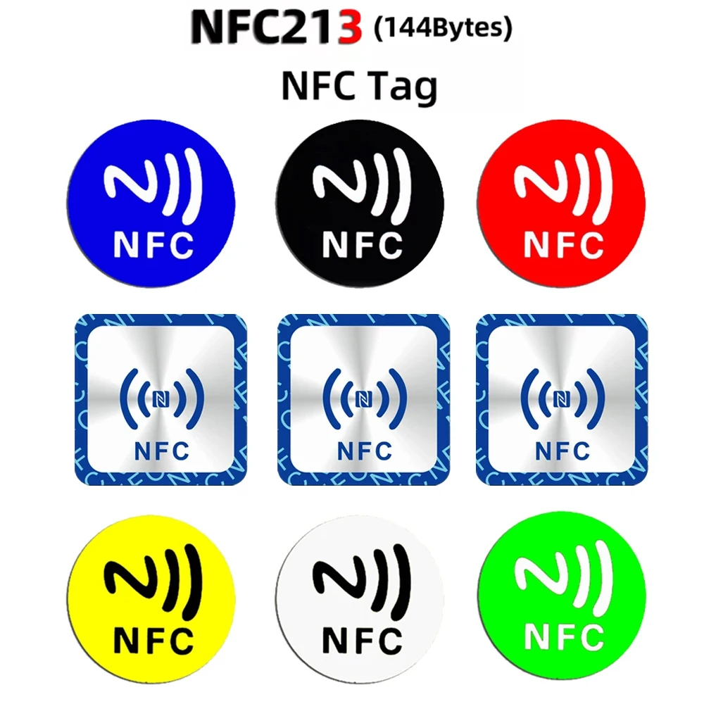 6PCS Round/Square NFC Lable Tag Sticker 13.56MHz ISO14443A 213 Stickers 25mm 30mm Universal Ntag213 RFID for All Enabled Phones
6PCS Round/Square NFC Lable Tag Sticker 13.56MHz ISO14443A 213 Stickers 25mm 30mm Universal Ntag213 RFID for All Enabled Phones