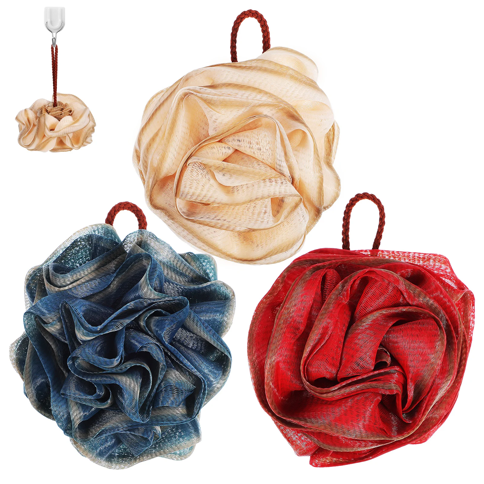 3 Pcs Cozy Rose PE Shower Sponge Exfoliating Travel Skin Scrubber Body Loofah For Ball Women Loofah Travel
3 Pcs Cozy Rose PE Shower Sponge Exfoliating Travel Skin Scrubber Body Loofah For Ball Women Loofah Travel