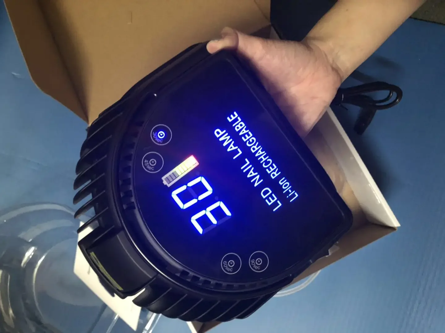 Professional 64W Pro Cure Dual Light Rechargeable Cordless UV LED Gel Dryer Nail Lamp New Sun Salon Manre Wet/Dry Drying
Professional 64W Pro Cure Dual Light Rechargeable Cordless UV LED Gel Dryer Nail Lamp New Sun Salon Manre Wet/Dry Drying