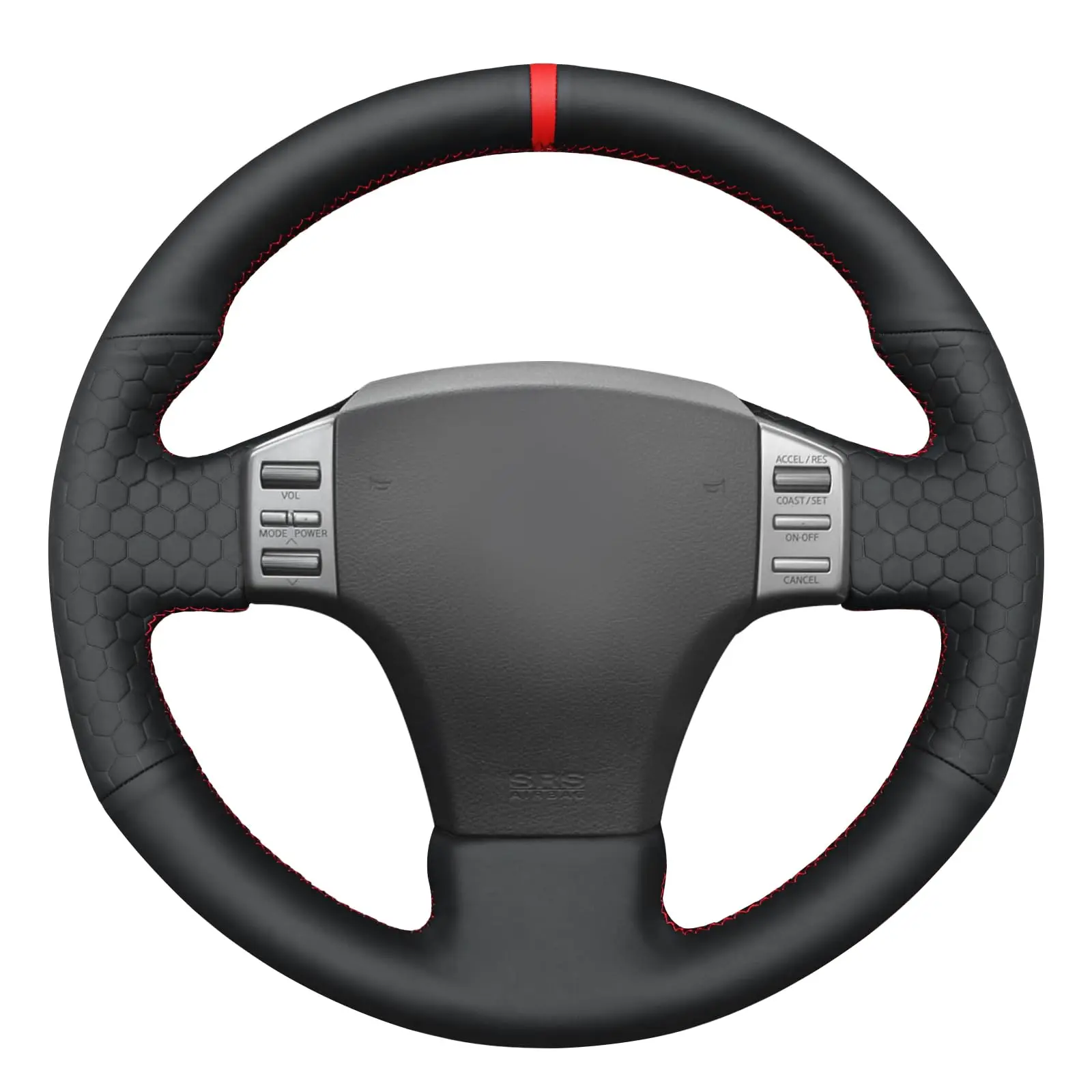 Black Leather Steering Wheel Cover With Red Stitching For Nissan Skyline V35 2003–2006
Black Leather Steering Wheel Cover With Red Stitching For Nissan Skyline V35 2003–2006