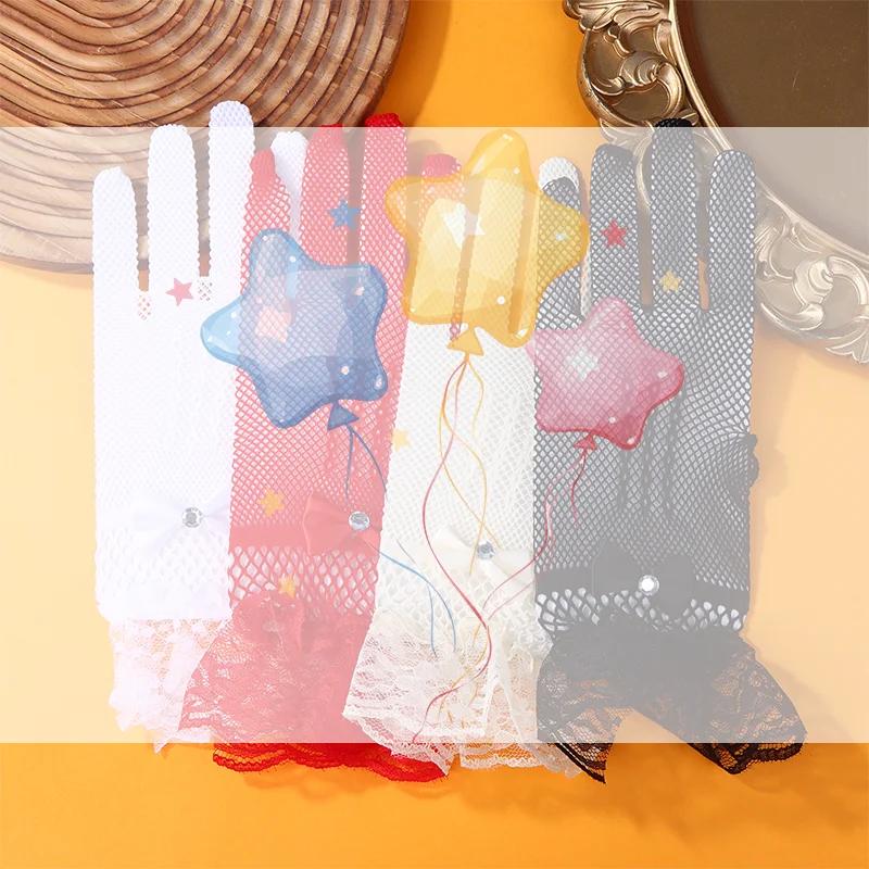 Elegant Ladies Short Lace Gloves Sheer Fishn Net Prom Party Gloves Female's Fashionable Soild Color Full-finger Mittens
Elegant Ladies Short Lace Gloves Sheer Fishn Net Prom Party Gloves Female's Fashionable Soild Color Full-finger Mittens