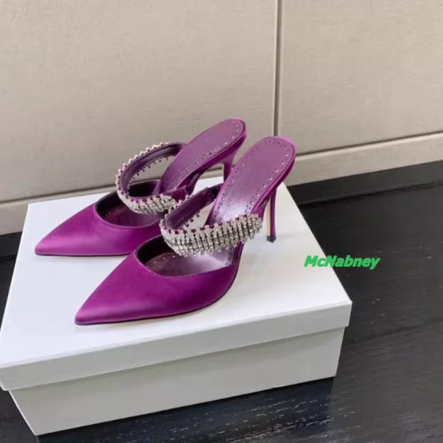 Silk Pointed Toe High Heel Slippers,Rhinestone Stiletto Women Shoes HIgh Heel Shoes Wedding Party 2023 New Zapatos Para Mujere
Silk Pointed Toe High Heel Slippers,Rhinestone Stiletto Women Shoes HIgh Heel Shoes Wedding Party 2023 New Zapatos Para Mujere