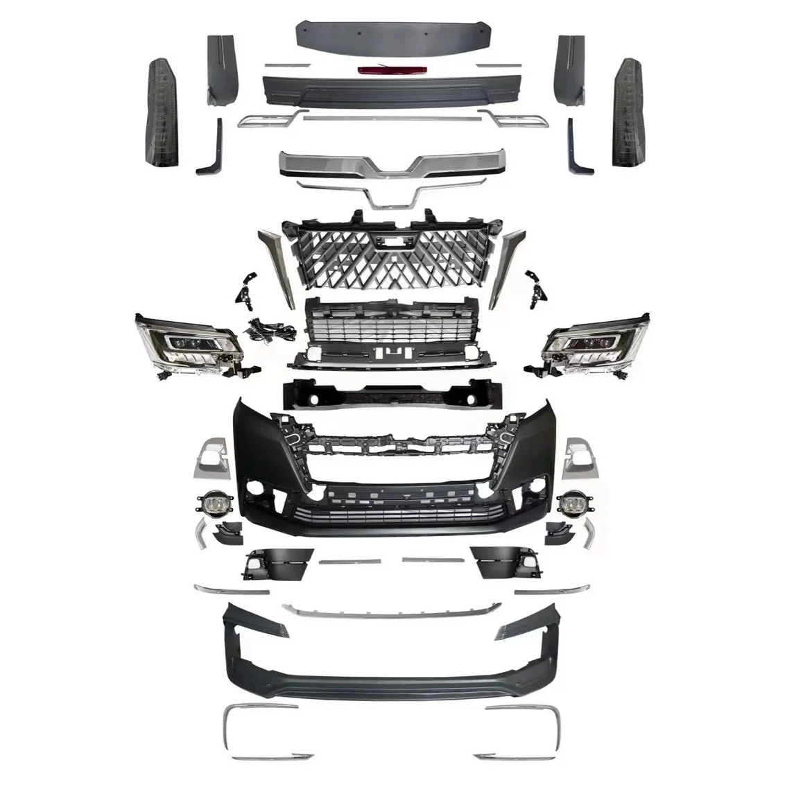 Suitable for Toyota Sea Lion Modified WD Large Surround Headlight Middle Net Front Bumper Rear Wing
Suitable for Toyota Sea Lion Modified WD Large Surround Headlight Middle Net Front Bumper Rear Wing
