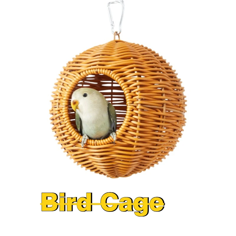 Fake Rattan Weaving Fabric Parrot Hanging Nests Summer Breathable Sleeping Tree House Budgerigar Lovebird Durable Pet Bird Cages
Fake Rattan Weaving Fabric Parrot Hanging Nests Summer Breathable Sleeping Tree House Budgerigar Lovebird Durable Pet Bird Cages