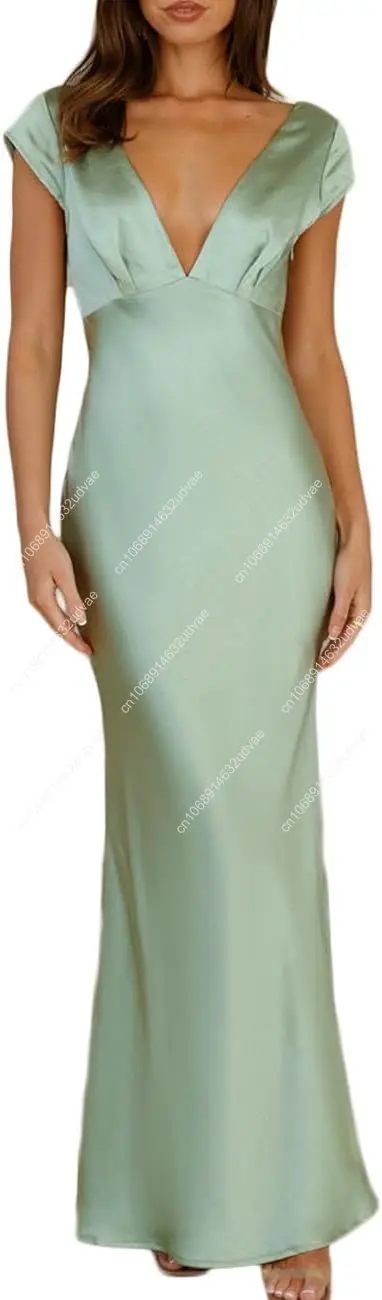 Halfisland Womens Summer Satin V Neck Cap Sleeve Backless Maxi Dress Elegant Twist Cut Out Midi Dresses Wedding Guest
Halfisland Womens Summer Satin V Neck Cap Sleeve Backless Maxi Dress Elegant Twist Cut Out Midi Dresses Wedding Guest