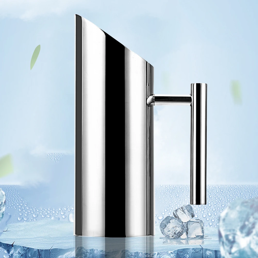 1/2L Fruit Juice Pitcher Kitchen Cold Wine Pitcher Stainless Steel Ice Cold Freeze Water Pot Kettle for Bar Hotel KTV Restaurant
1/2L Fruit Juice Pitcher Kitchen Cold Wine Pitcher Stainless Steel Ice Cold Freeze Water Pot Kettle for Bar Hotel KTV Restaurant