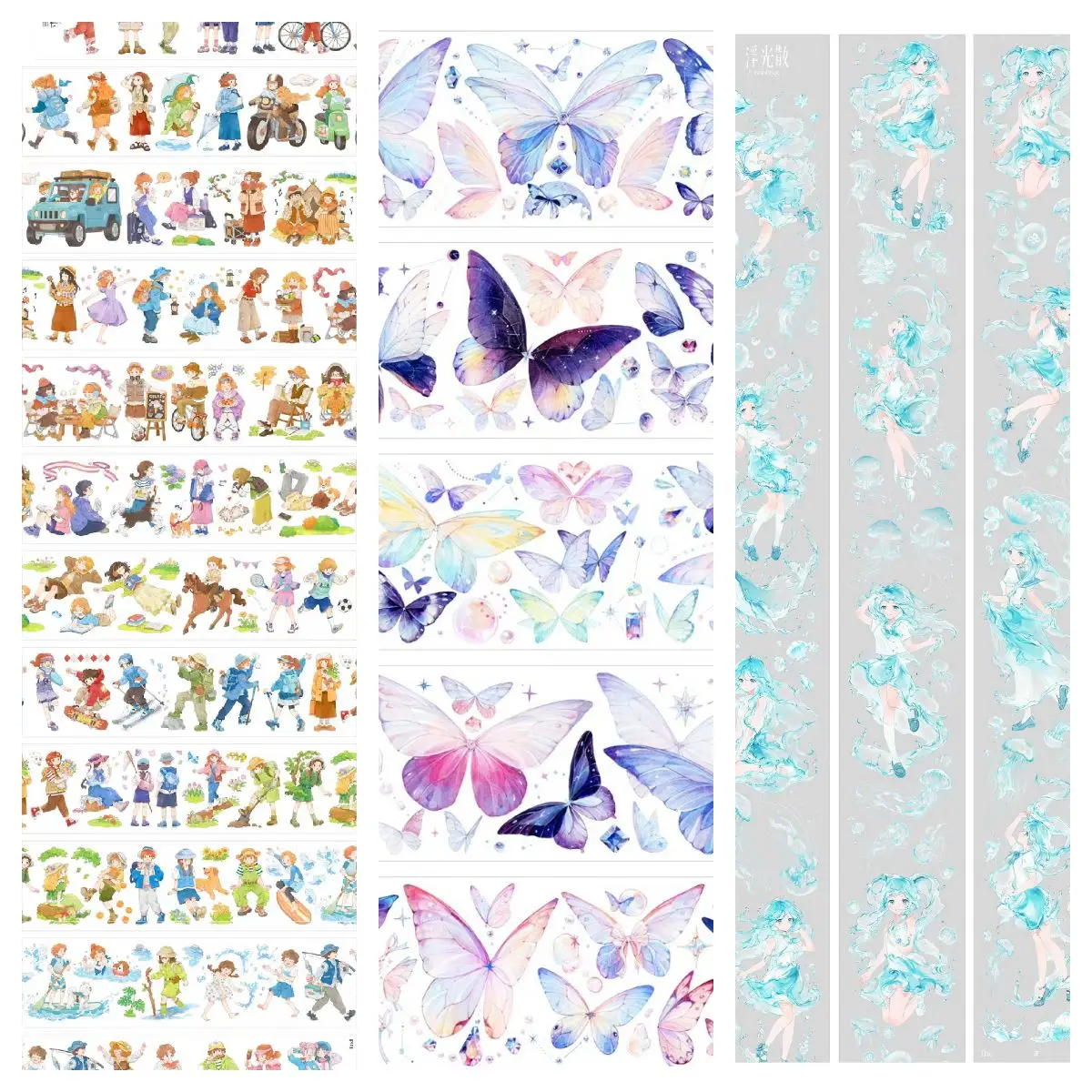 1 Loop Butterfly Shiny Pet Washi Tape Zhiyu/Xunyeji/Fuguangsan/Liudieyi
1 Loop Butterfly Shiny Pet Washi Tape Zhiyu/Xunyeji/Fuguangsan/Liudieyi