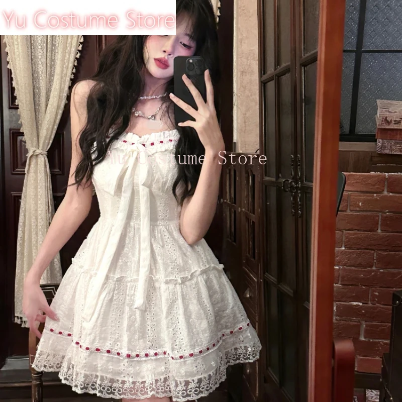 Yu Costume White LolitaSweet Lace Dress Woman Casual Elegant Y2k Mini Dress Short Party Hot Girls Dress Korean Fashion
Yu Costume White LolitaSweet Lace Dress Woman Casual Elegant Y2k Mini Dress Short Party Hot Girls Dress Korean Fashion