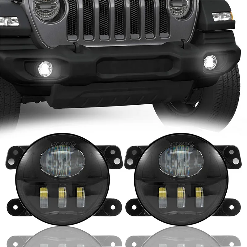 4-дюймовые светодиодные противотуманные фары для Jeep Wrangler JK Unlimited JK 07-18 гг., замена переднего бампера 30 Вт, белые светодиодные противотуманные фары для вождения Offroa
4-дюймовые светодиодные противотуманные фары для Jeep Wrangler JK Unlimited JK 07-18 гг., замена переднего бампера 30 Вт, белые светодиодные противотуманные фары для вождения Offroa