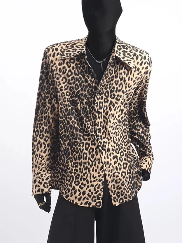 Parisian Fashion Leopard Print Loose Long Sleeve Men's Shirt Vintage American Style Lightweight Smooth Trendy Button-Up Top
Parisian Fashion Leopard Print Loose Long Sleeve Men's Shirt Vintage American Style Lightweight Smooth Trendy Button-Up Top