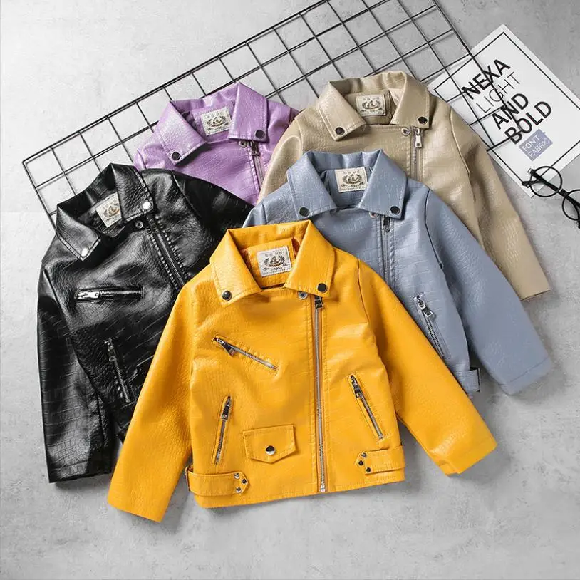 Factory 3-10 Years Baby Girl And Boys Pu Leather Jacket Spring Autumn New Fashion Tops Children High Quality Leather Coat Wz794
Factory 3-10 Years Baby Girl And Boys Pu Leather Jacket Spring Autumn New Fashion Tops Children High Quality Leather Coat Wz794