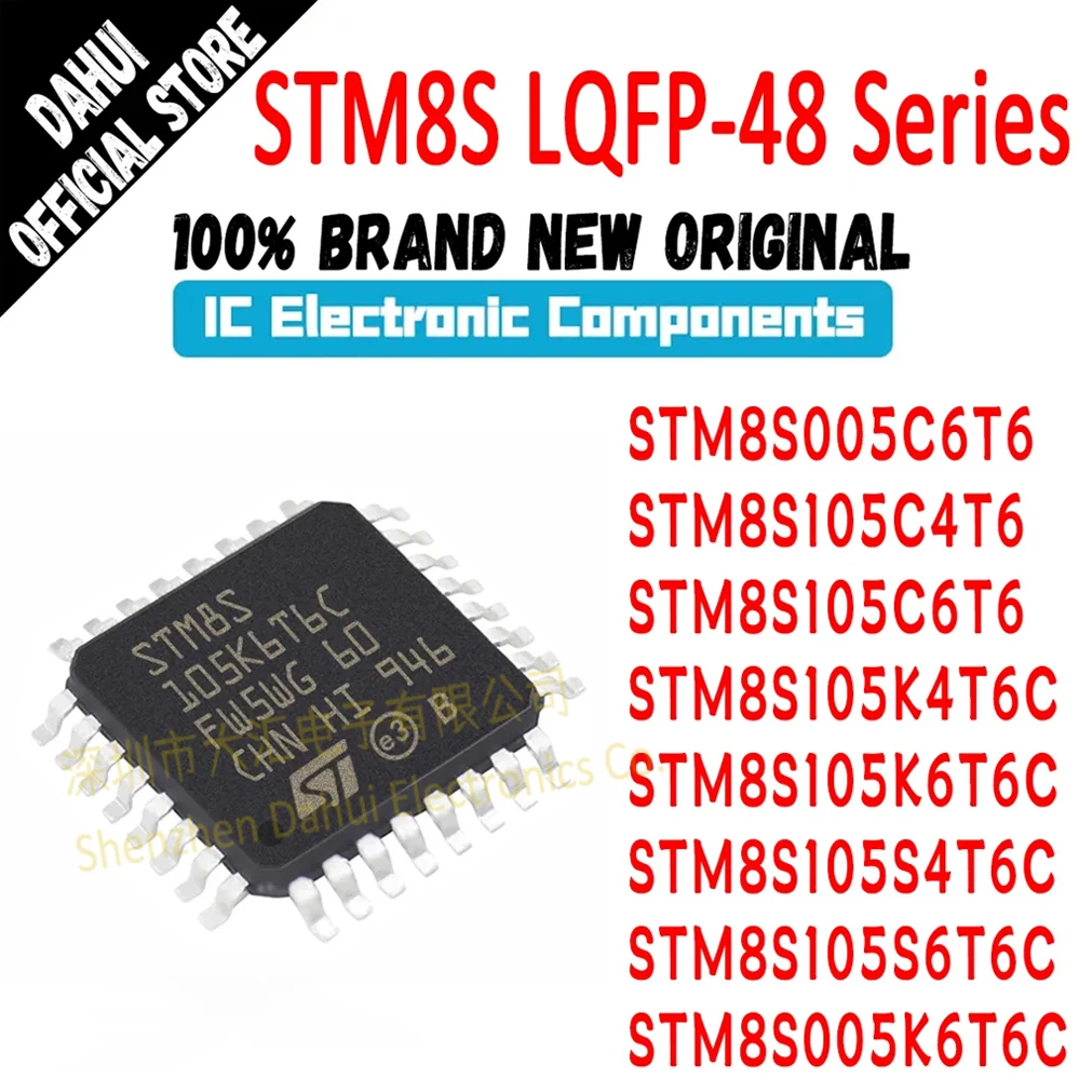 STM8S005C6T6 STM8S105C4T6 STM8S105C6T6 STM8S105K4T6C STM8S105K6T6C STM8S105S4T6C STM8S105S6T6C STM8S005K6T6C STM IC Chip LQFP-48
STM8S005C6T6 STM8S105C4T6 STM8S105C6T6 STM8S105K4T6C STM8S105K6T6C STM8S105S4T6C STM8S105S6T6C STM8S005K6T6C STM IC Chip LQFP-48