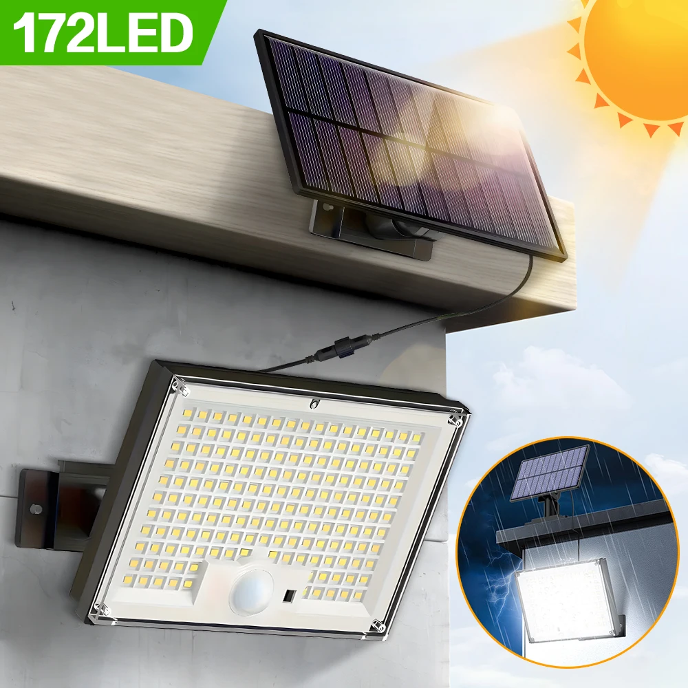 Solar Lights Outdoor Waterproof Motion Sensor 172 LEDs Super Bright 3 Modes Solar Flood Security Light for Outdoor Lights
Solar Lights Outdoor Waterproof Motion Sensor 172 LEDs Super Bright 3 Modes Solar Flood Security Light for Outdoor Lights