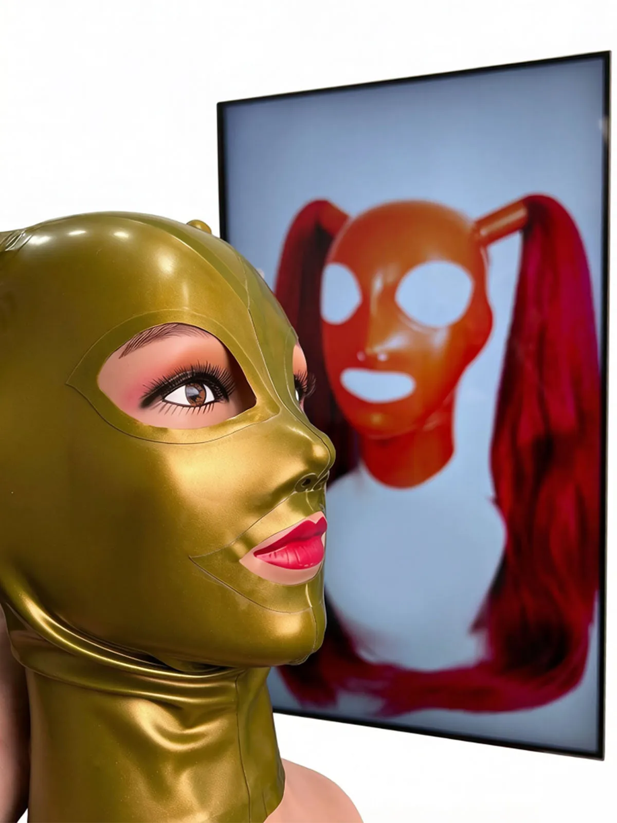 Metallic Gold Wet Look Hood with Eye and Mouth Cutouts Handmade Costume
Metallic Gold Wet Look Hood with Eye and Mouth Cutouts Handmade Costume